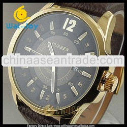 2013 new arrival pu leather band curren watch for business men(SW-1237)
