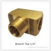 Brass Branch Tee,1/4 INCH