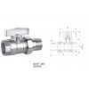 Silver Brass Ball Valve G1/2"