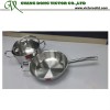 Tri-ply steel frying pan pot