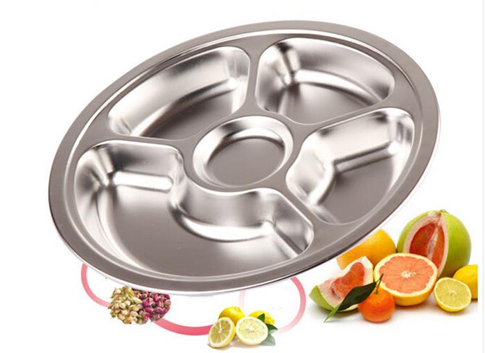 stainless steel divided food serving tray V-KCP05