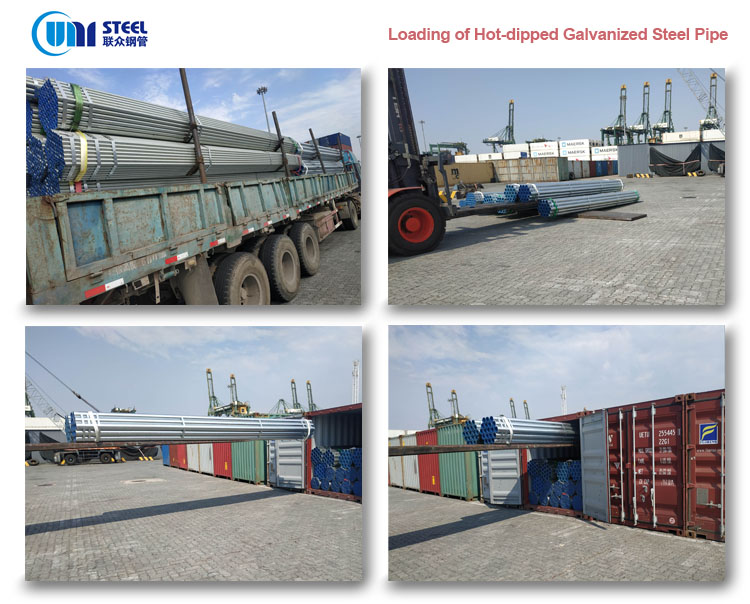 Container Loading - galvanized steel pipe