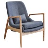 wooden armrest lounge chair