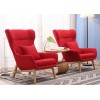 ash wood fabric lounge chair