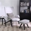 fabric armrest lounge chair
