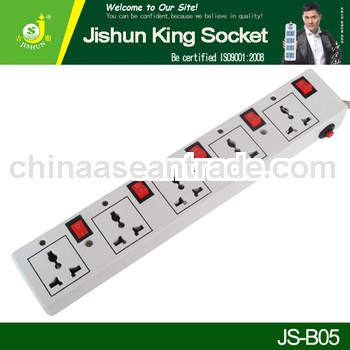 10A 5 Phase AC Socket Snap-in/ABS Cover Surge Protected Outlets