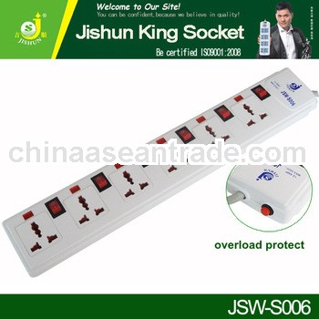 10A 6-way Universal Overload Protection Socket
