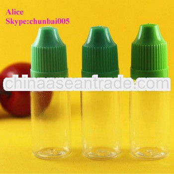 10ml dropper bottles with colored childproof with long thin tip,SGS and TUV
