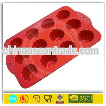 12 cup flowers shape silicone muffin baking mould