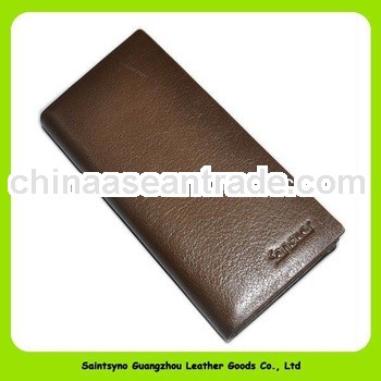13321 Long style brown genuine leather wallet