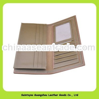 13348 Classical design genuine leather long wallet with China manufacturer