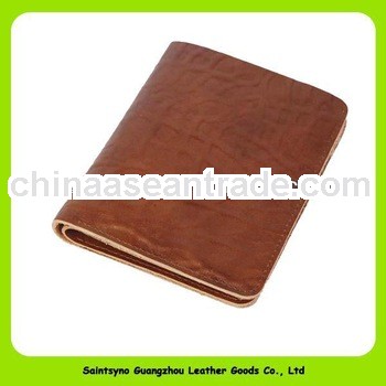 13369 Simple design cowhide genuine leather card wallet
