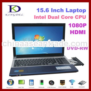 15 inch Notebook,slim laptop with Intel Atom Dual Core 1.86Ghz, 4GB RAM, 500GB HDD, DVD-RW, Webcam, 