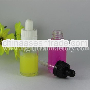 15ml clear empty fancy glass bottles with child resistant