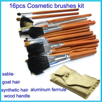 16pcs Makeup Brush Set/Cosmetic Brush/Brushes Makeup Yellow