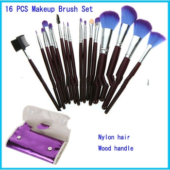 16pcs Makeup Brush Set Synthetic Bristle Wholesale Purple