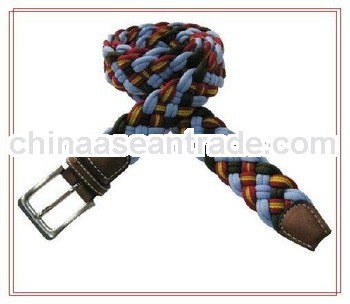 2012 braided belts with metal buckle
