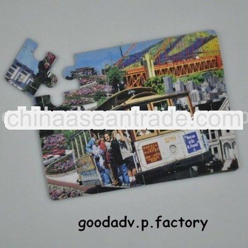 2012 cheap custom paper magnet puzzle for children