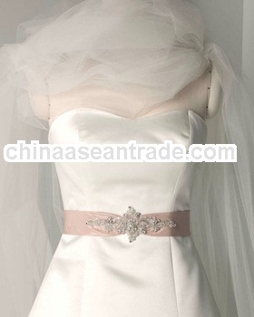 2013 Beautiful Crystal Beaded Wedding Belt for Wedding accessories