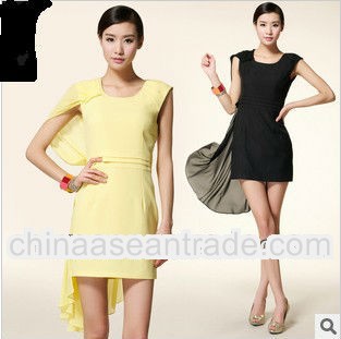 2013 Cultivate one's morality show thin sleeveless chiffon dress