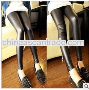 2013 Fashion Imitation Leather Ninth Pants Women Legging