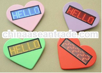 2013 HOT SALE!!! usb programmable scrolling led badge with five colors