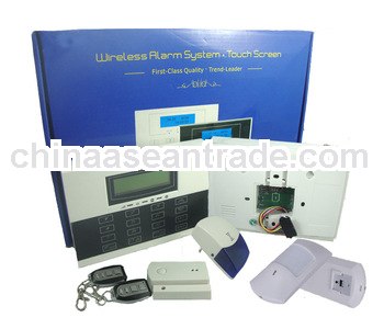 2013 LCD touch keypad home burglar security wireless alarm gsm