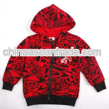 2013 New Design winter cotton boys red sweatshirts printed for A3291# from Nova Kids Wear