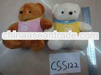 2013 New design hot sales plush teddy bear keychain with heart toy for baby