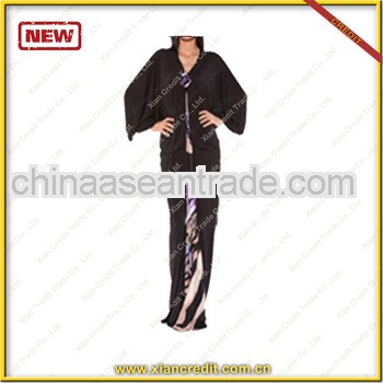 2013 Stylish islamic clothing black abaya fashion model abaya with attracted price