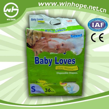 2013 baby love the top hot new design best price with tissue paper jumbo packed baby diaper CE certi