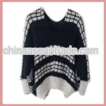 2013-fashion loose big size sweater for ladies