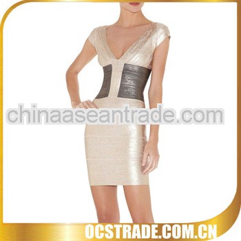 2013 high quality gold sexy short prom dresses