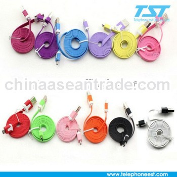 2013 hot selling colorful micro usb cable for iphone 5 and for ipad