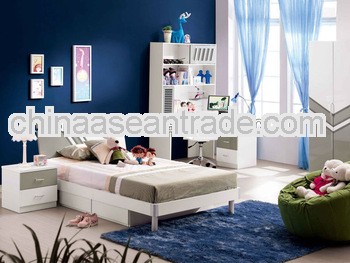 2013 nice and clean gray color children furniture suite was made from E1 MDF board and environmental