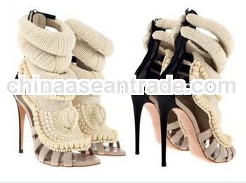 2013 summer pearl bridal high heel sandals big size 42