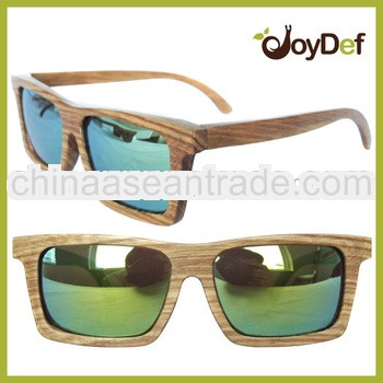2014 Fashionable Brand New Wood Sunglasses with Polarized Mirrored Lens