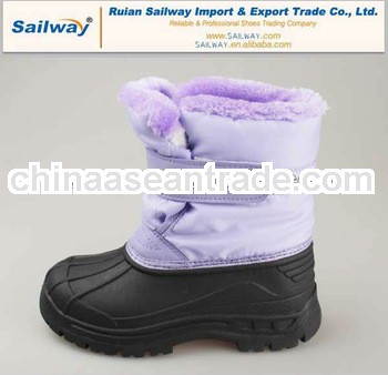 2014 Girl Snow Boot Warm Fur with Velcro TPR outsole All Colors Size 28 to 41