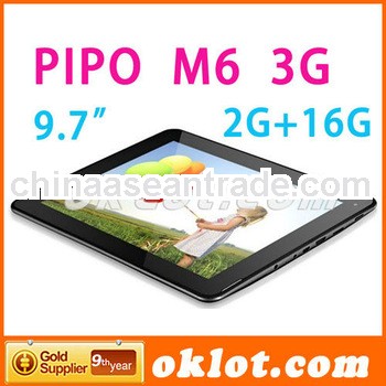3G tablet pc Pipo M6 3G built in Quad core Android 4.2 RK3188 9.7 inch IPS Retina 2048x1536 2GB 16GB