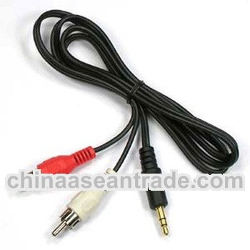 3'ft 3.5mm 1/8" Stereo Mini Plug Male to 2 RCA Audio Cable Adapter
