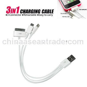 3 in 1 usb cable for Samsung galaxy and iphone