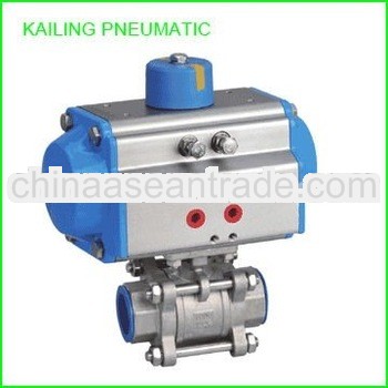 3 pcs ball valve/ pneumatic actuator controlled