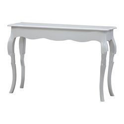 White Painted Slim Legs Console Table