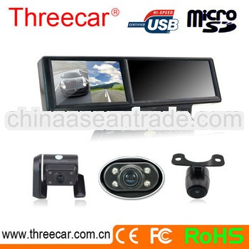 4.3 inch with infrared night vision + G-sensor + GPS car dvr rearview mirror