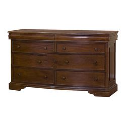 Natural Mahogany Chest with 6 Drawers
