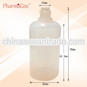 50ml bigger soft PE thin dropper bottle with childproof cap
