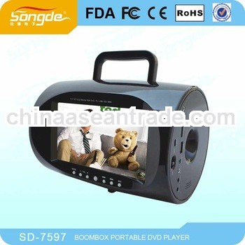 7" Portable DVD Player With USB SD TV FM GAME