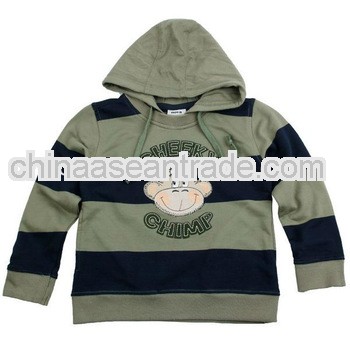 A1226 striped children's hoodies 100% cotton with hood design pullover kids sweatshirts wholesal