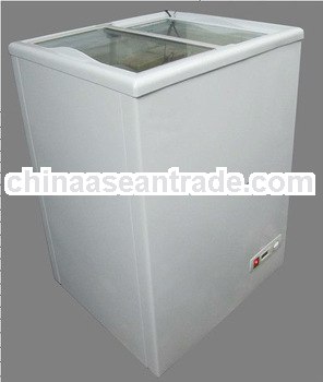 AUCMA brand chest freezer with sliding glass door for domestic refrigerator