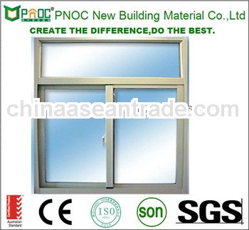 Aluminum Alloy Sliding Windows PNOC044SLW with tempered glass panel